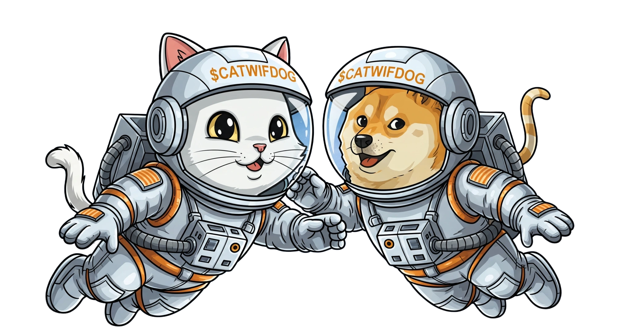 Astronaut Cat and Dog
